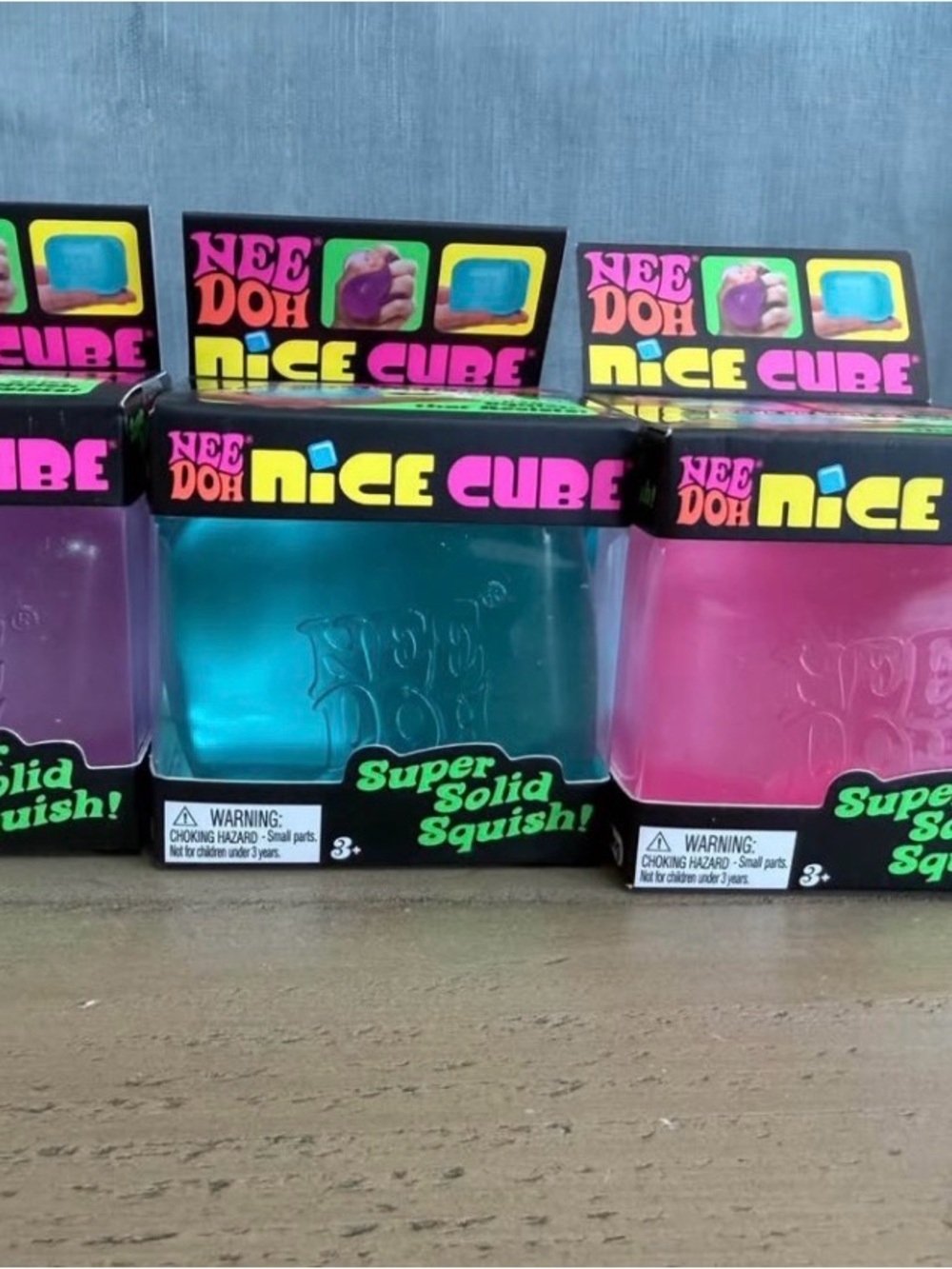 Nee Doh (NeeDoh) Nice Cube 3 Color Bundle-Pink, Blue, Purple